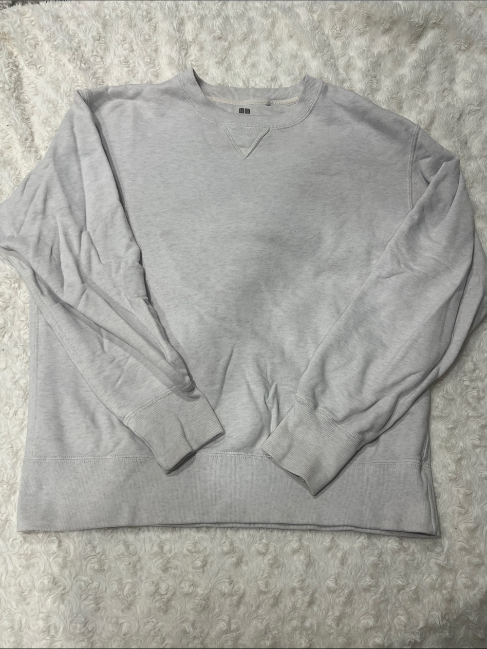 Uniqlo Men's Crewneck Sweatshirt Light Gray